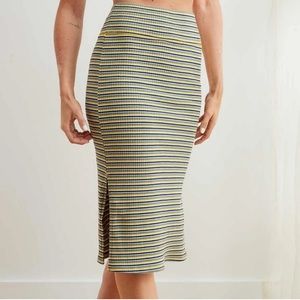 Aerie ribbed midi skirt